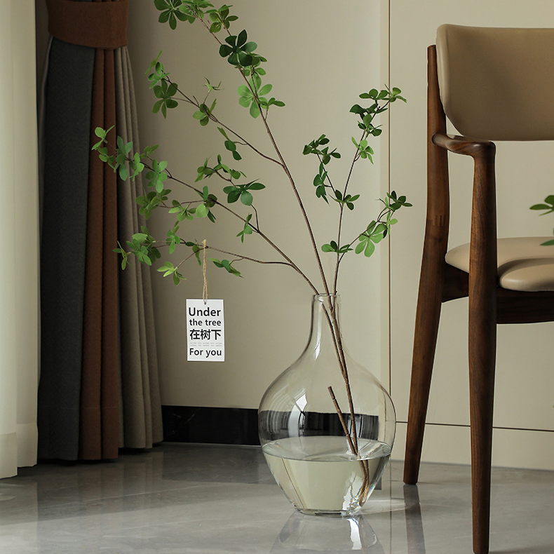 High Quality Modern Wedding Home Decor Ornament Floor Standing Round Belly Small Caliber Flower Vase