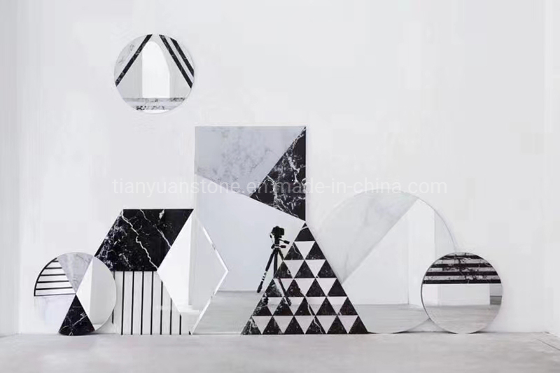 Abstract Statue Artistic Design Natural Marble Sculpture Decoration for Table Home