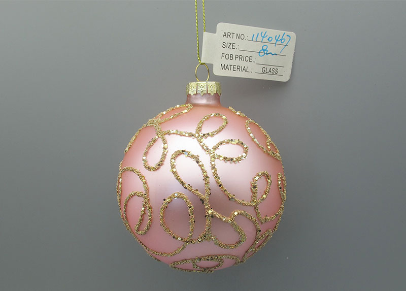 Christmas Pattern Motif Artificial Glass Ball SAA Certified for Quality Assurance