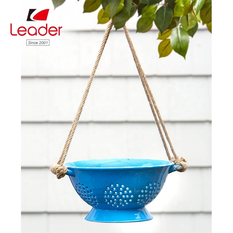 Popular Multicolor Garden Pot Ceramic Colander Hanging Planters