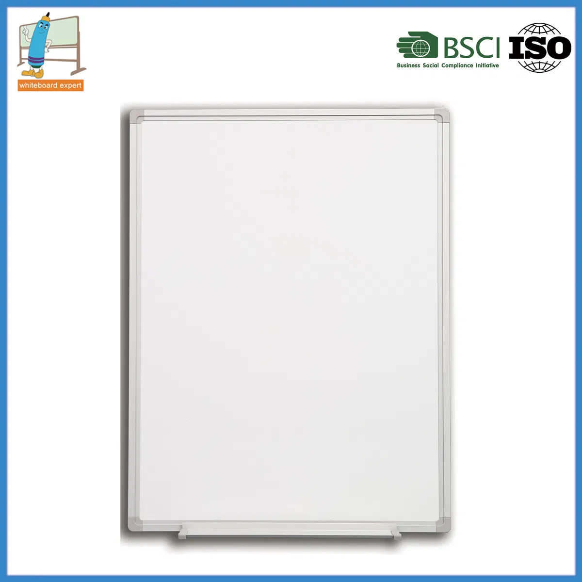 Magnetic Porcelain Dry Erase Board, 47 X 96 Inches, Silver Aluminum Frame, Multi Sizes