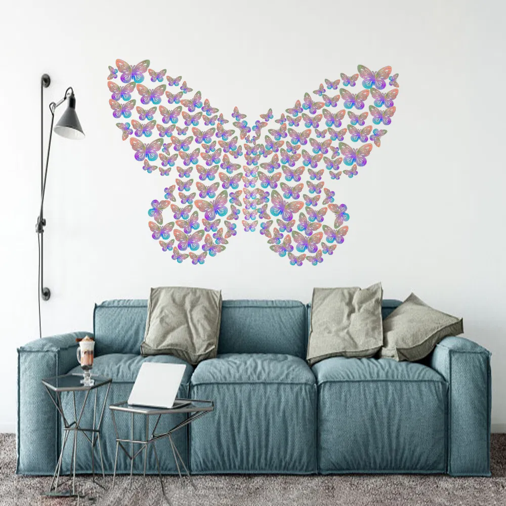 Acrylic Mirror Sticker Butterfly Wall Decor 3D Self-Adhesive Mirror Room Decoration