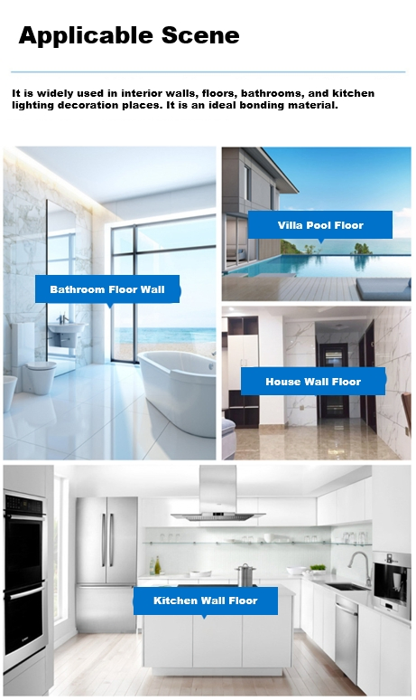 Provides Excellent Water Resistance Ceramic Tile Back Glue 5kg for Vitrified Tile, Marble, Antique Brick