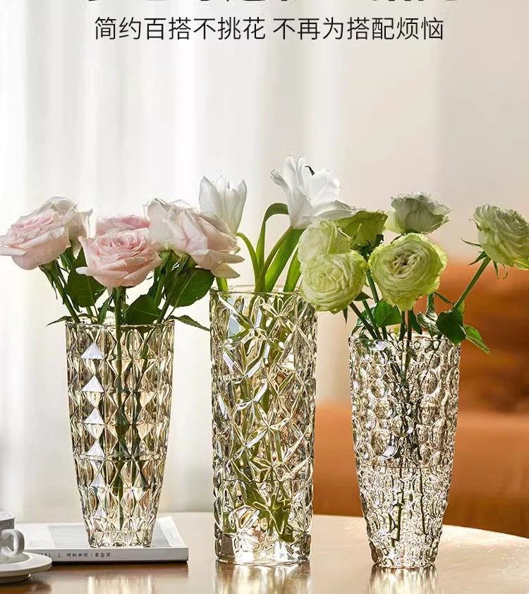 Home Decor Multicolor Glass Vase and Flower Pot in Color Box