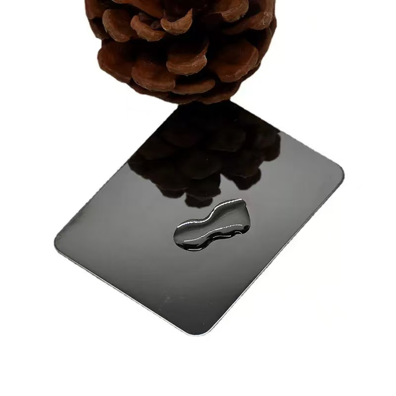 Exquisite Metal Plate Mirror Wall Panels 8K Titanium Black Decorative Panels 304 316 201 Grade Stainless Steel Plates