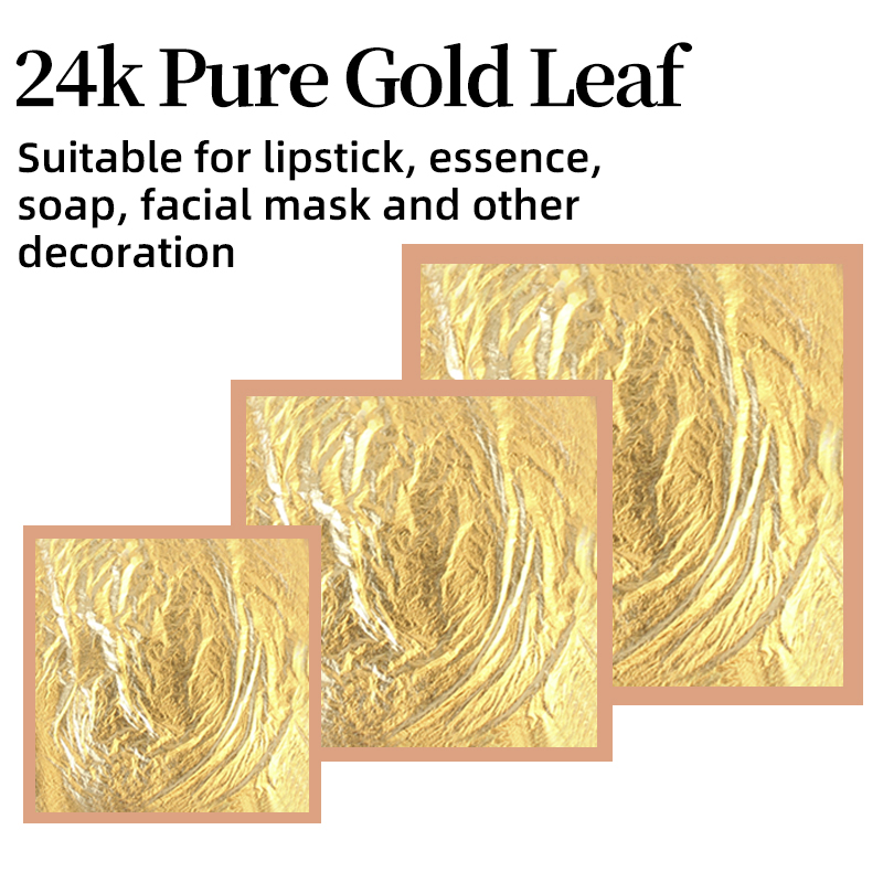 24K Pure Gold Foil Leaf Sheets for Food Cake Decoration