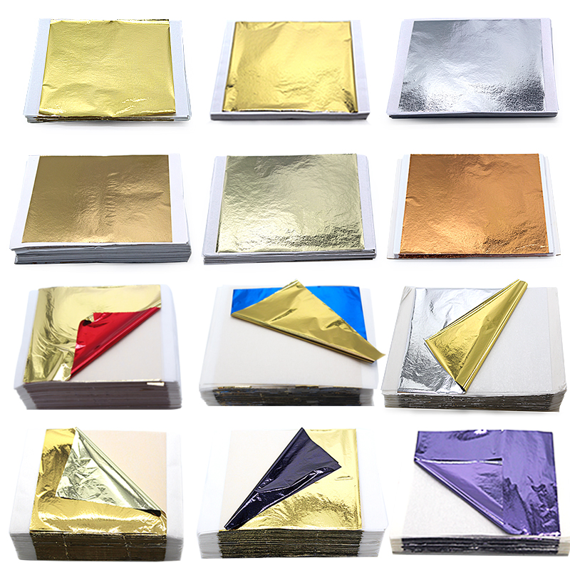 Brand New Product Taiwan Hand-Grasp Gold Leaf Sheets 14*14 Cm for Art Gliding Furniture Craft and So on Decorating