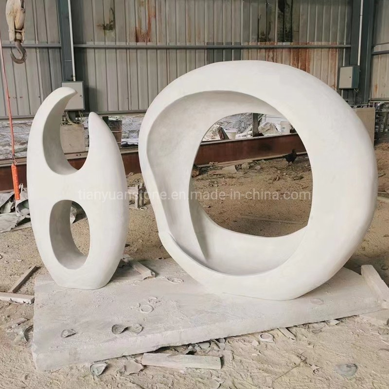 Abstract Statue Artistic Design Natural Marble Sculpture Decoration for Table Home