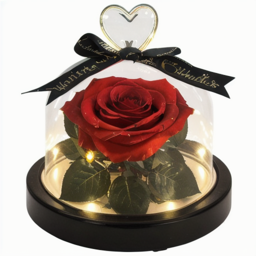 High Transparency Glass Dome with Base for Decorative Flowers