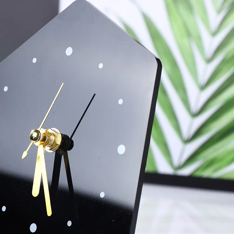 Geometric Black Clock Detail 4