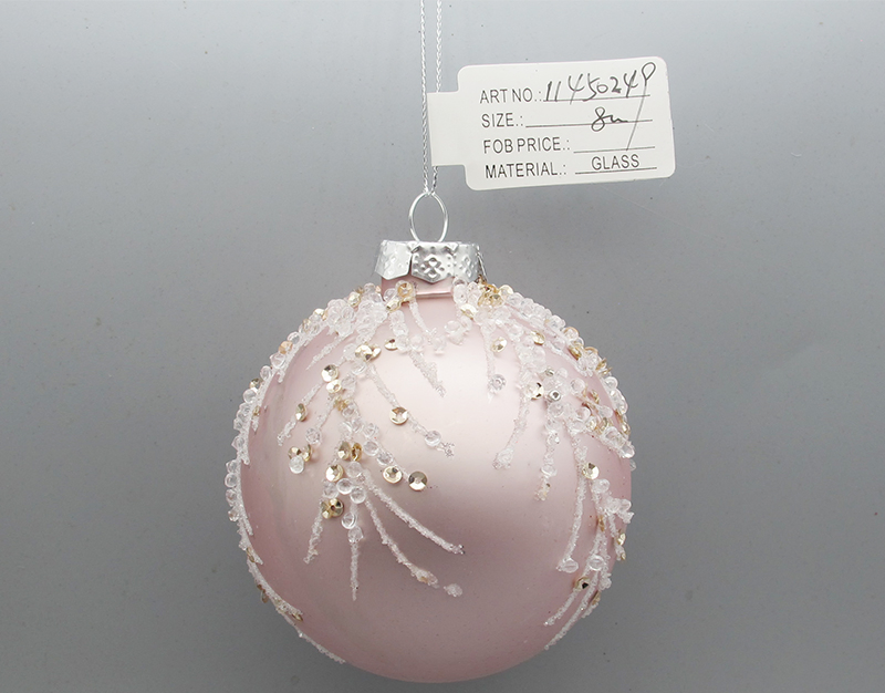 Unique Christmas Pattern Motif Artificial Glass Ball with RoHS Certification