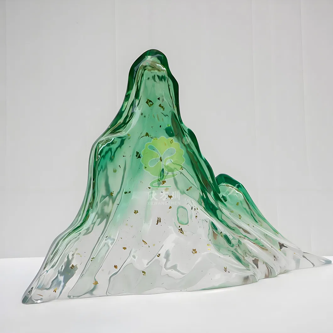 Customized Modern Art Transparent Rockery Sculpture Resin Interior Home Soft Decoration Ornaments