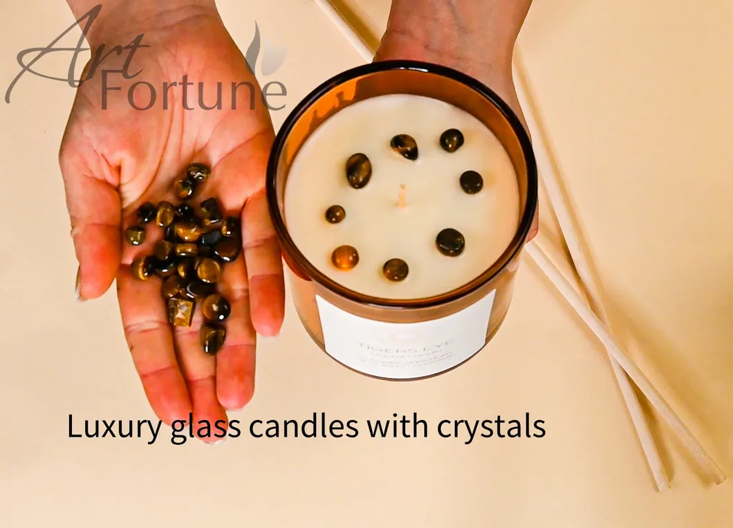 Natural Crystal Stone Candle