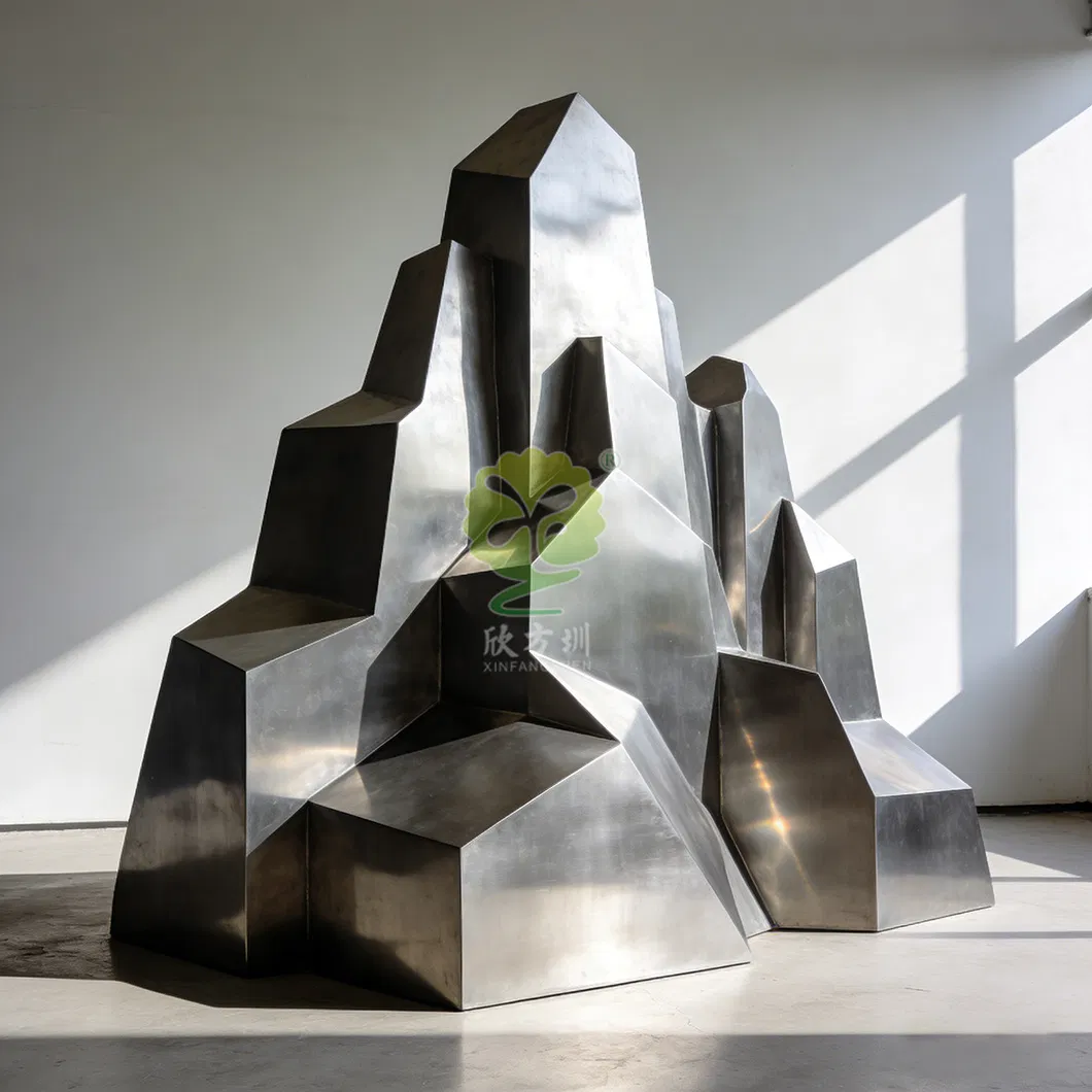 Customized Large Stainless-Steel Rockery Model Sculpture Garden Landscape Outdoor Abstract Special-Shaped Ornaments