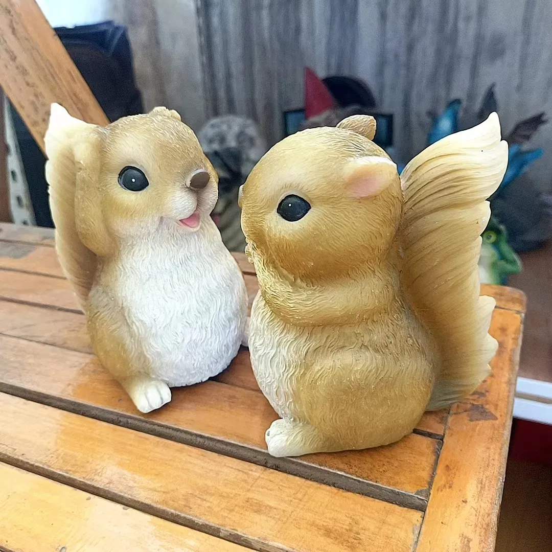 4.3inch Simulation Squirrel Home Desktop Bedroom Garden Courtyard Resin Ornaments Decorations