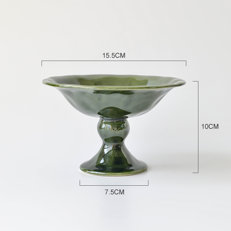 Green Wabi-Sabi Style Flower Pot for Bathroom Decor