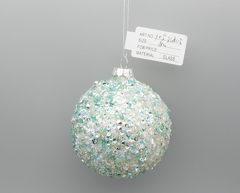 Unique Christmas Pattern Motif Artificial Glass Ball with RoHS Certification