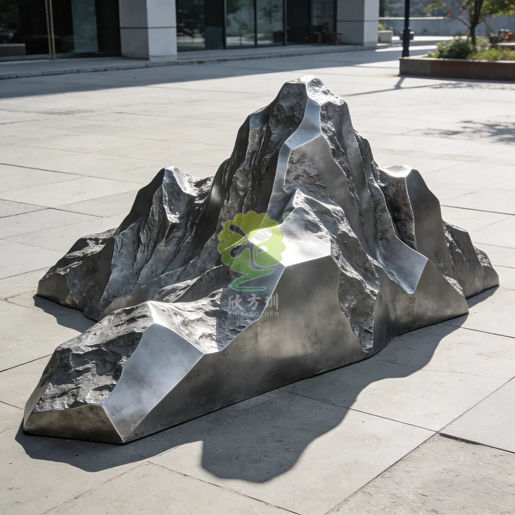 Manufacturer Customized Outdoor Large-Scale Special-Shaped Creative Abstract Stainless Steel Rockery Sculpture Ornaments