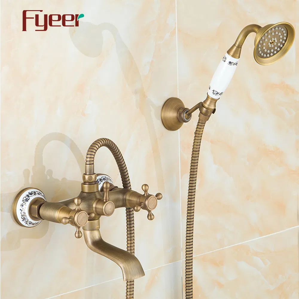 Antique Brass Bath & Shower Mixer