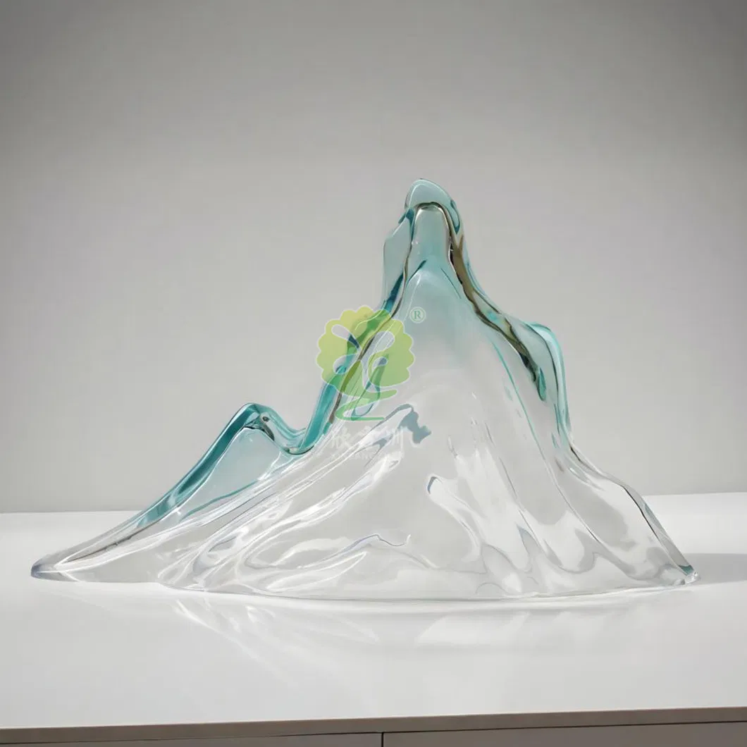 Customized Modern Art Transparent Rockery Sculpture Resin Interior Home Soft Decoration Ornaments