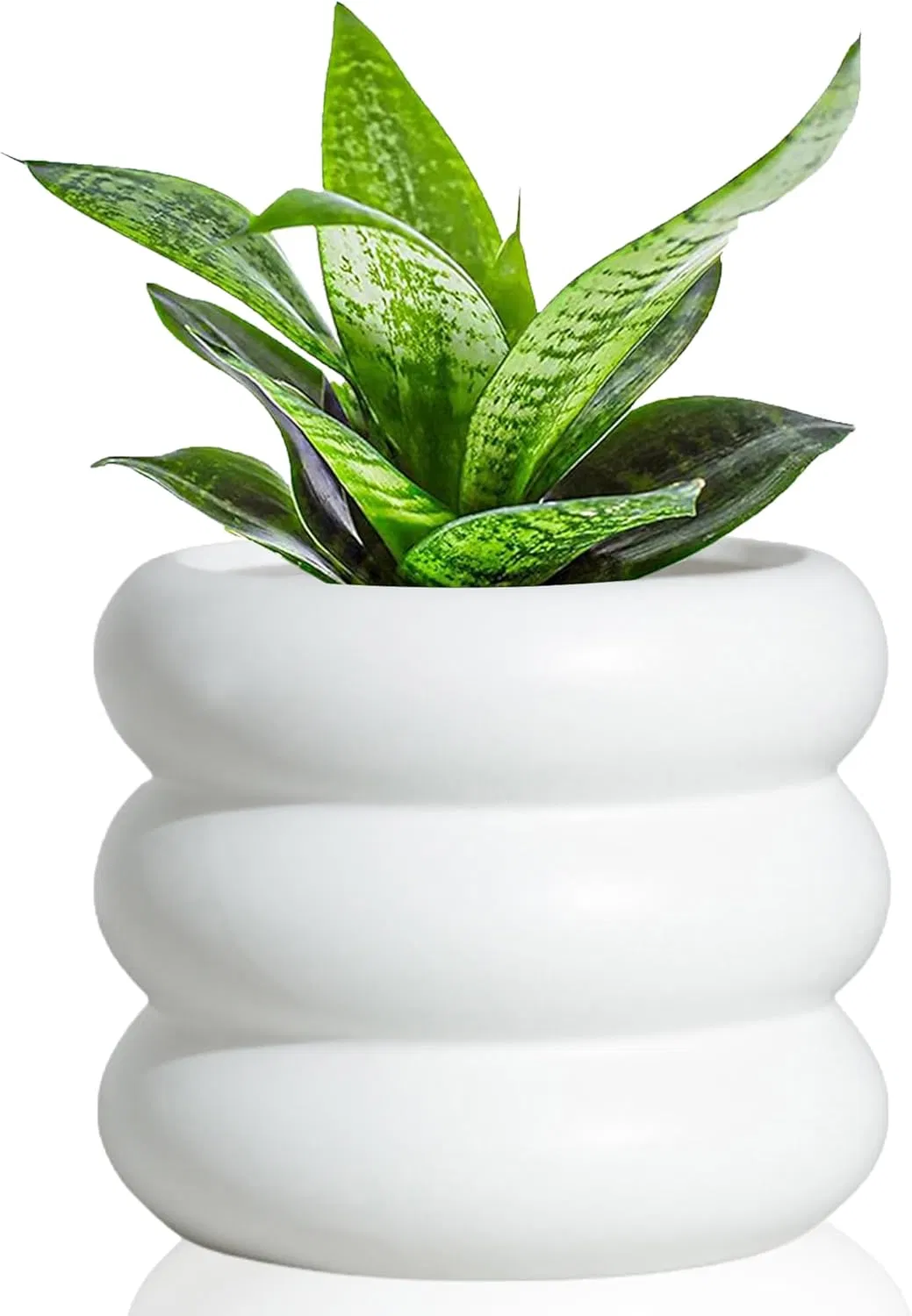 4.7 Inch Modern Plant Pot White Ceramic Glaze Succulent Planters for Indoor Unique Pots