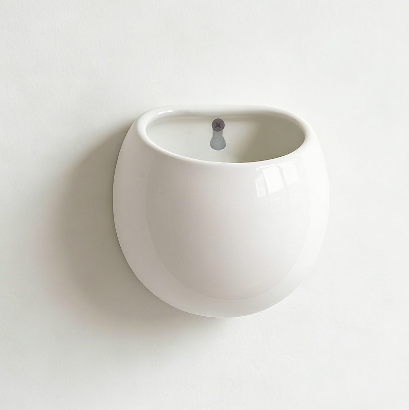 White Hanging Flower Pots