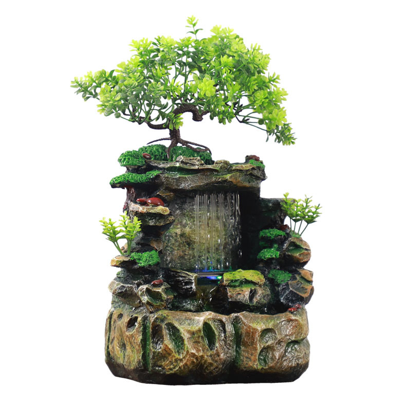 Indoor Fountain with Color Changing LED Lights Tabletop Home Decoration Mi29692