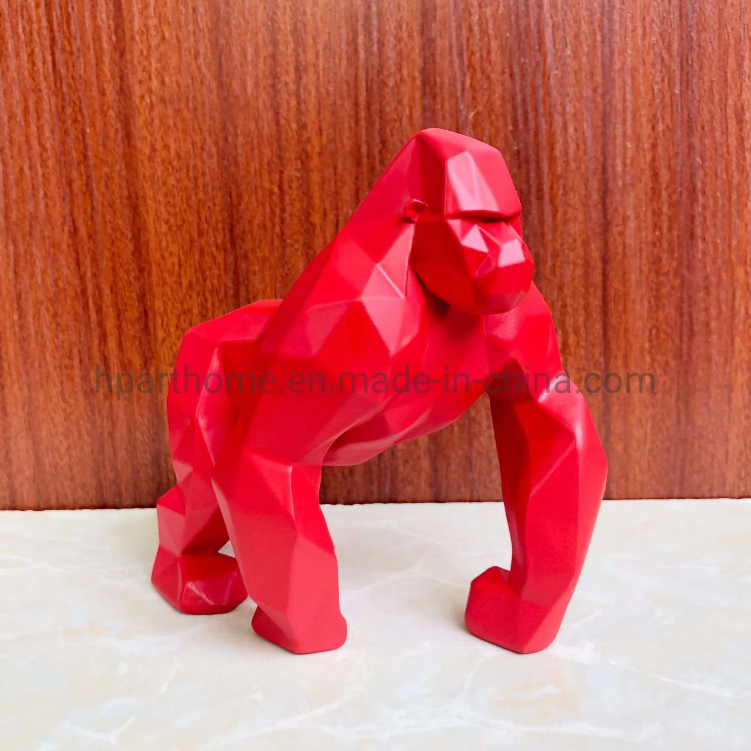 Home Idea Abstract Geometry Shape Gorilla Statue Resin Animal Sculpture