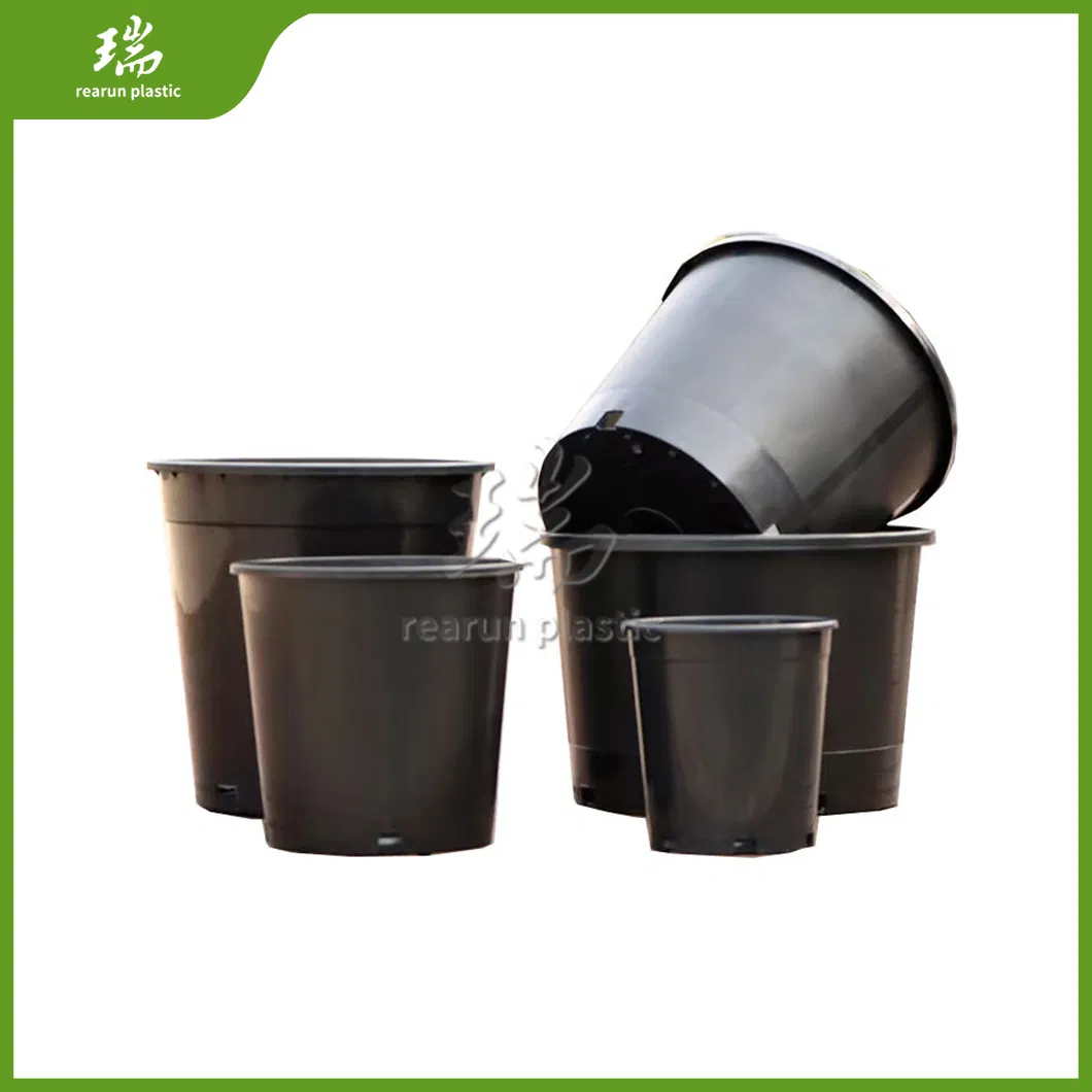 Rearun Garden Flower Pot China Factory Plastic Hard Wearing Drainage Hole High-Strength Comfortable Office Garden Planter