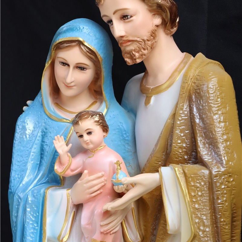 75cm 30inch Cozy Handmade Holy Family Joseph Figure Statue Resin Decor Living Room Church Ornaments