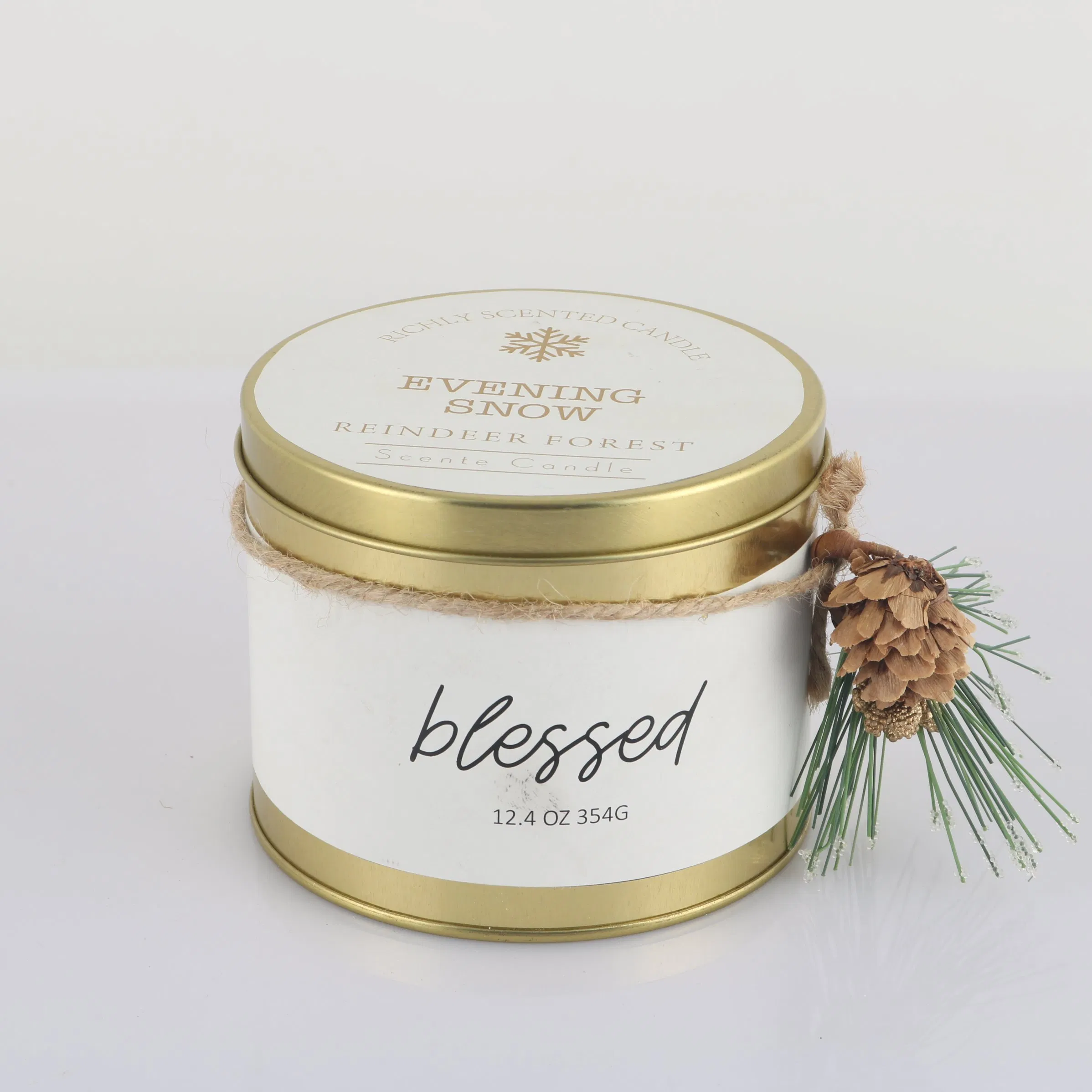 Handmade Tin Candle Gift Box with Aromatherapy Fragrances