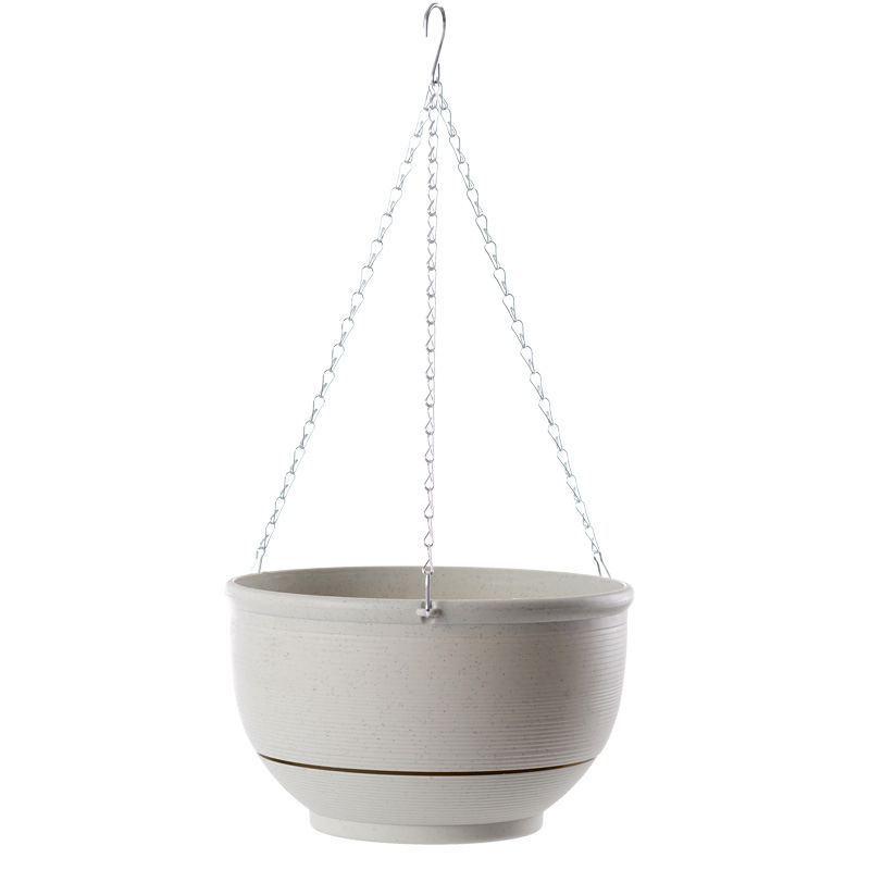 Self-Watering Hanging Flower Pot with Detachable Base for Gardens Bl17469