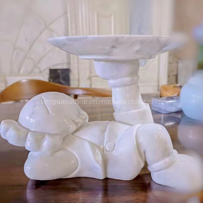 Abstract Statue Artistic Design Natural Marble Sculpture Decoration for Table Home