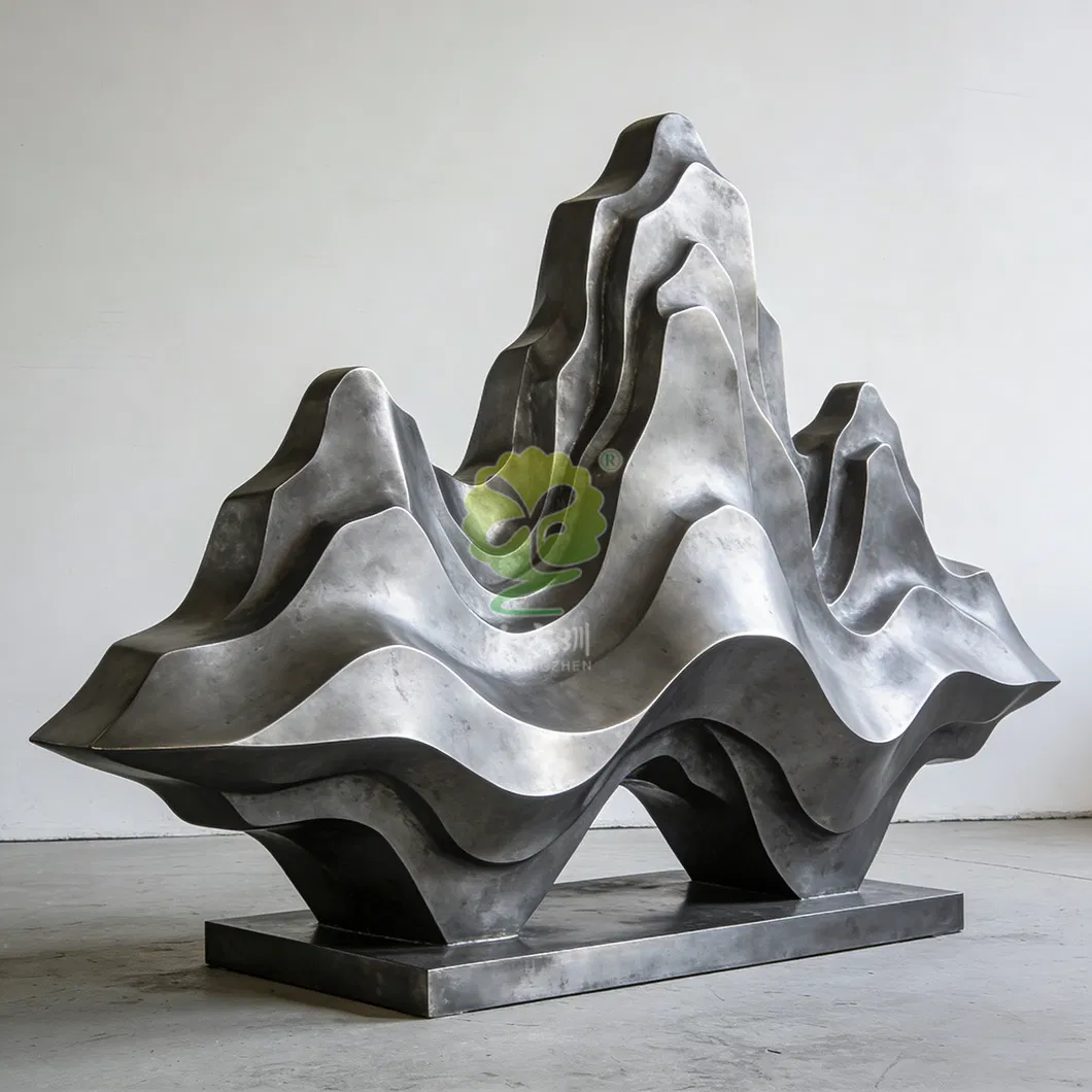Manufacturer Customized Outdoor Large-Scale Special-Shaped Creative Abstract Stainless Steel Rockery Sculpture Ornaments
