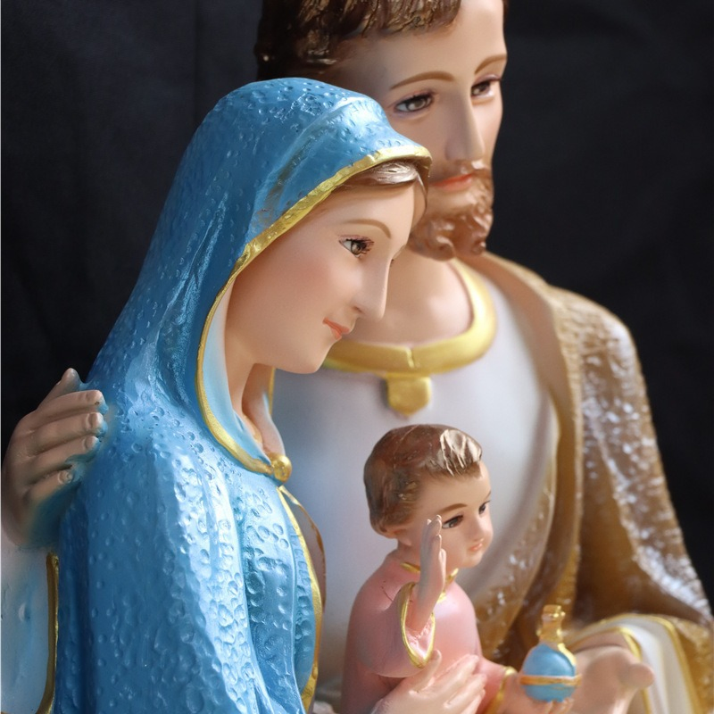 75cm 30inch Cozy Handmade Holy Family Joseph Figure Statue Resin Decor Living Room Church Ornaments