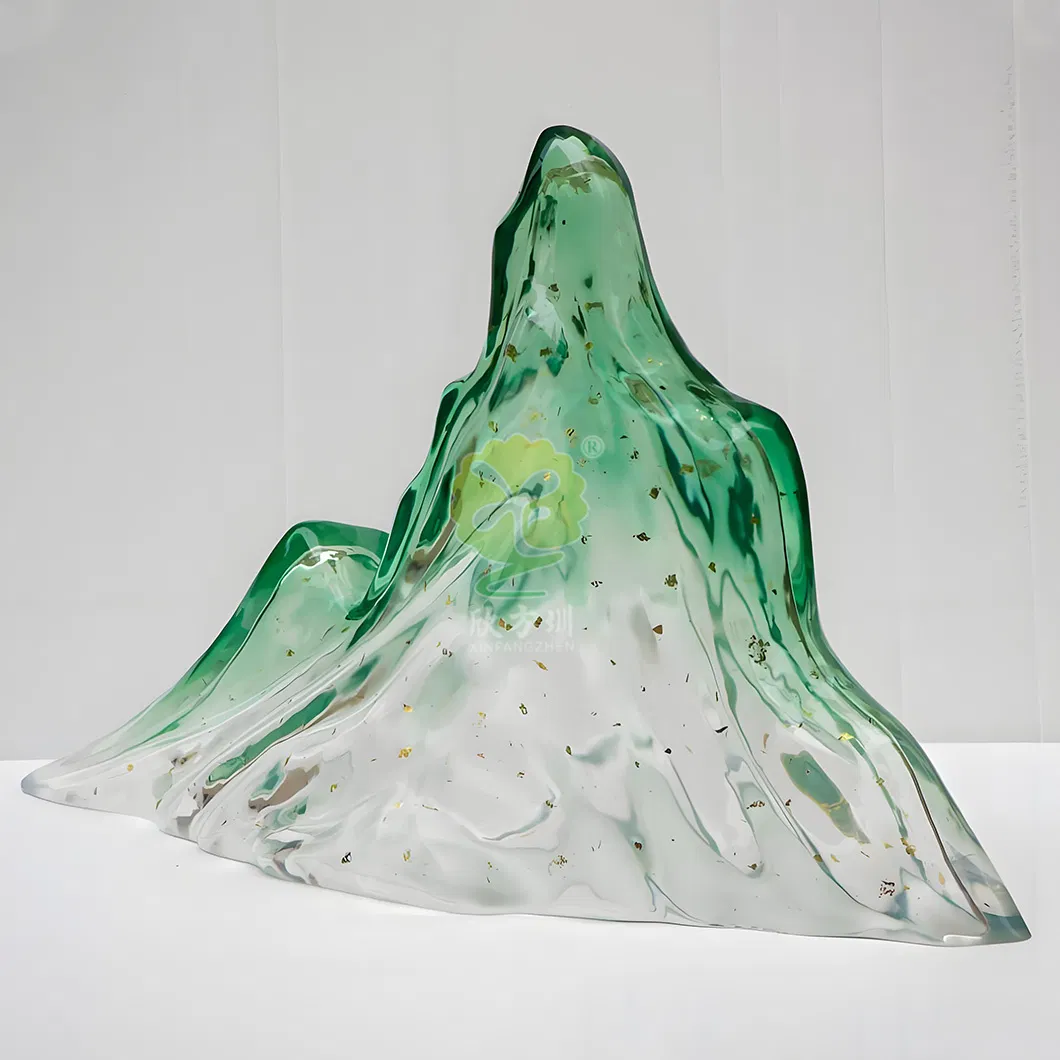 Customized Modern Art Transparent Rockery Sculpture Resin Interior Home Soft Decoration Ornaments