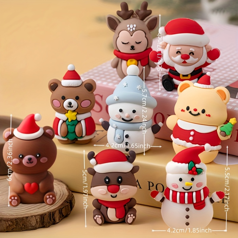 Christmas Santa Snowman Elk Bear Ornament