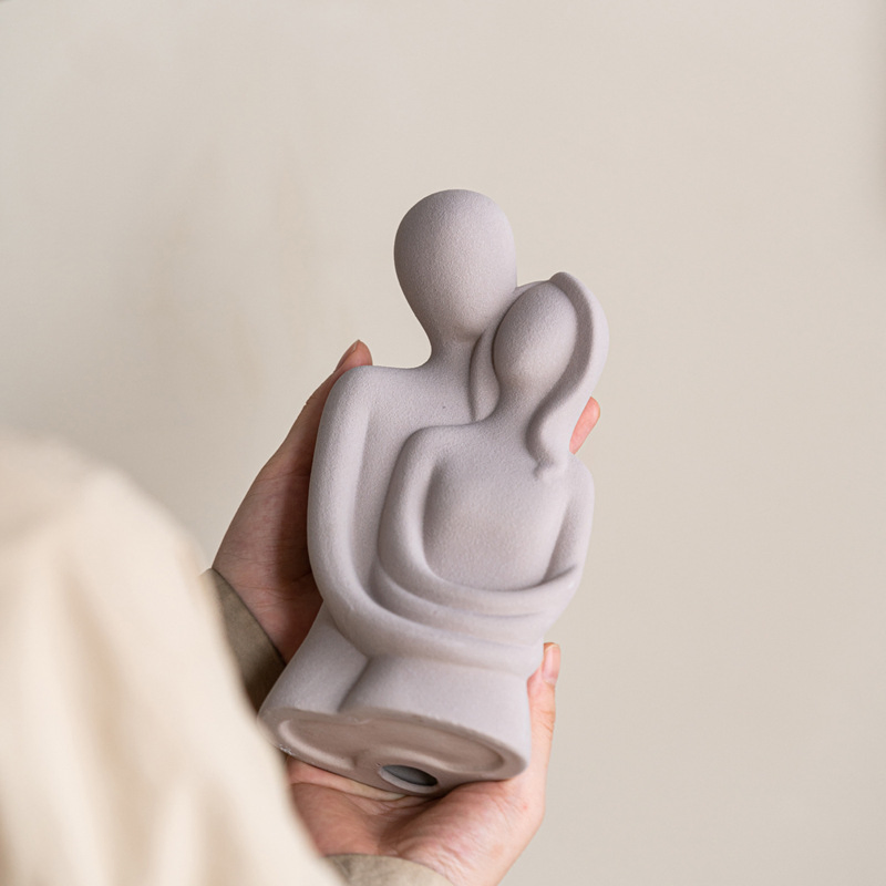 Couple Hugging Statue Modern Abstract Art Sculptures Ez29551