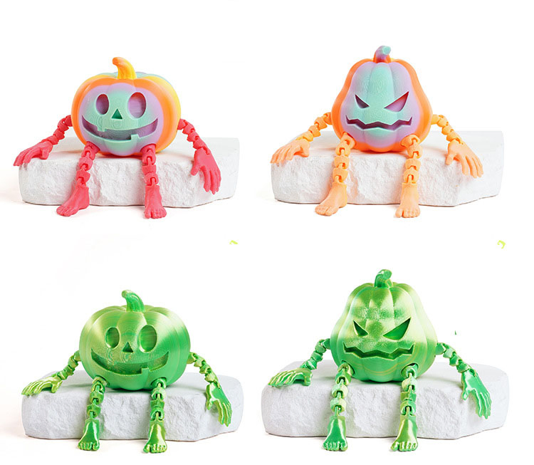 Custom 3D Printing Pumpkin Man Model Halloween Series Desktop Ornaments