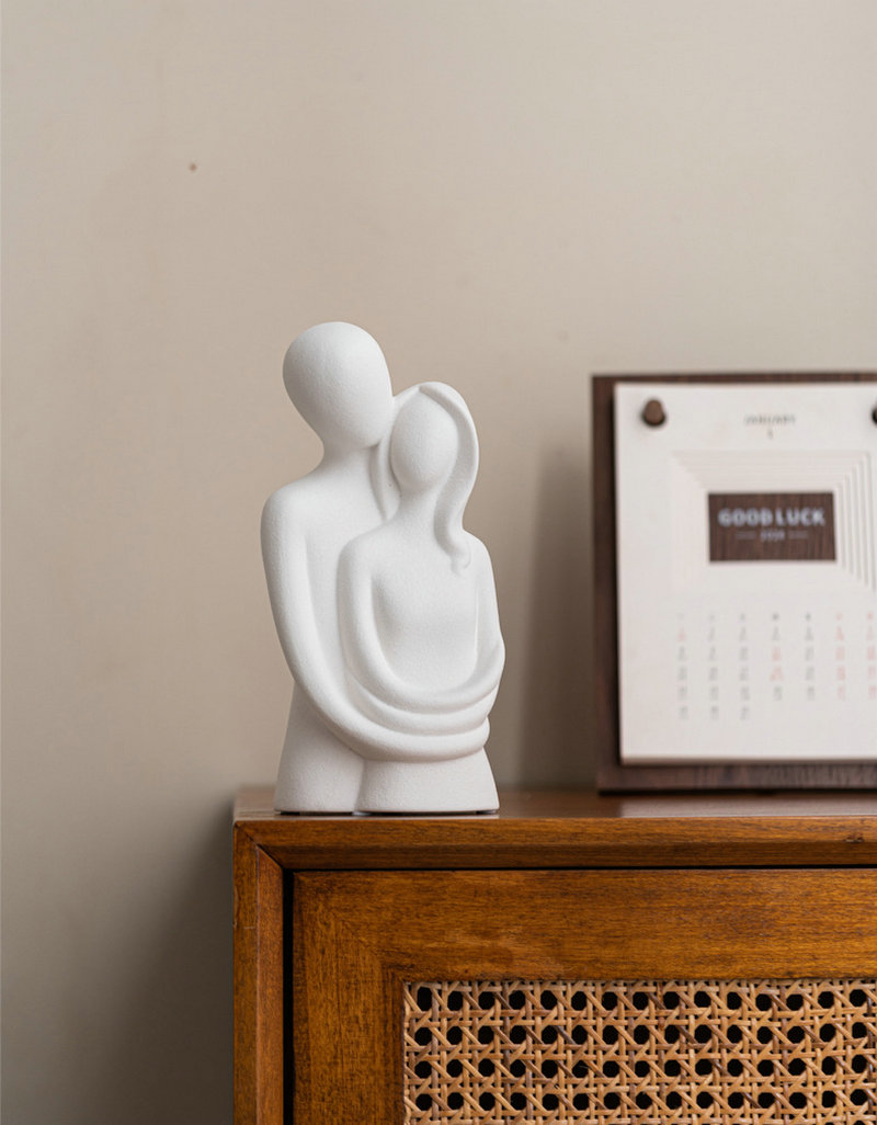 Couple Hugging Statue Modern Abstract Art Sculptures Ez29551