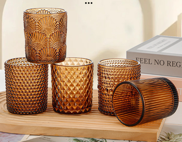 Versatile Cup Collection Featuring Decorative Glass Candle Cup