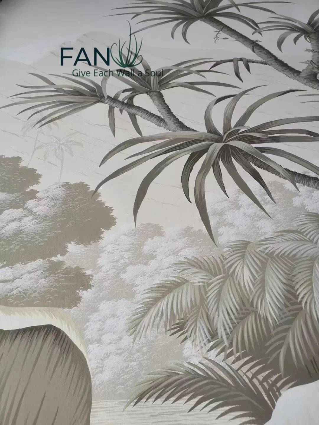 Medieval Style Fusion of Western European &amp; Indian Classic Art Hand-Painted Wallpaper for Home Decor