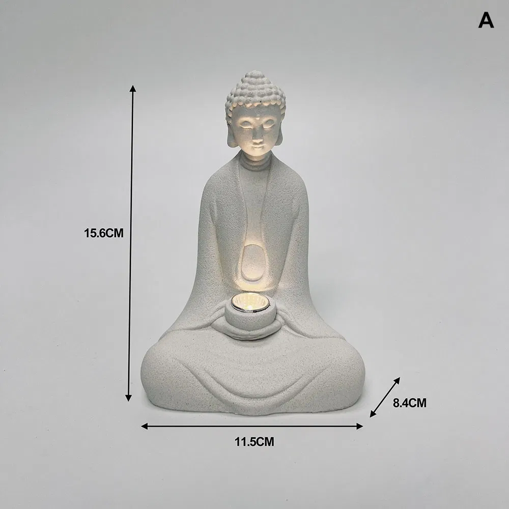 New Zen Home Decor Creative Sandstone Buddha Statue Resin Ornament