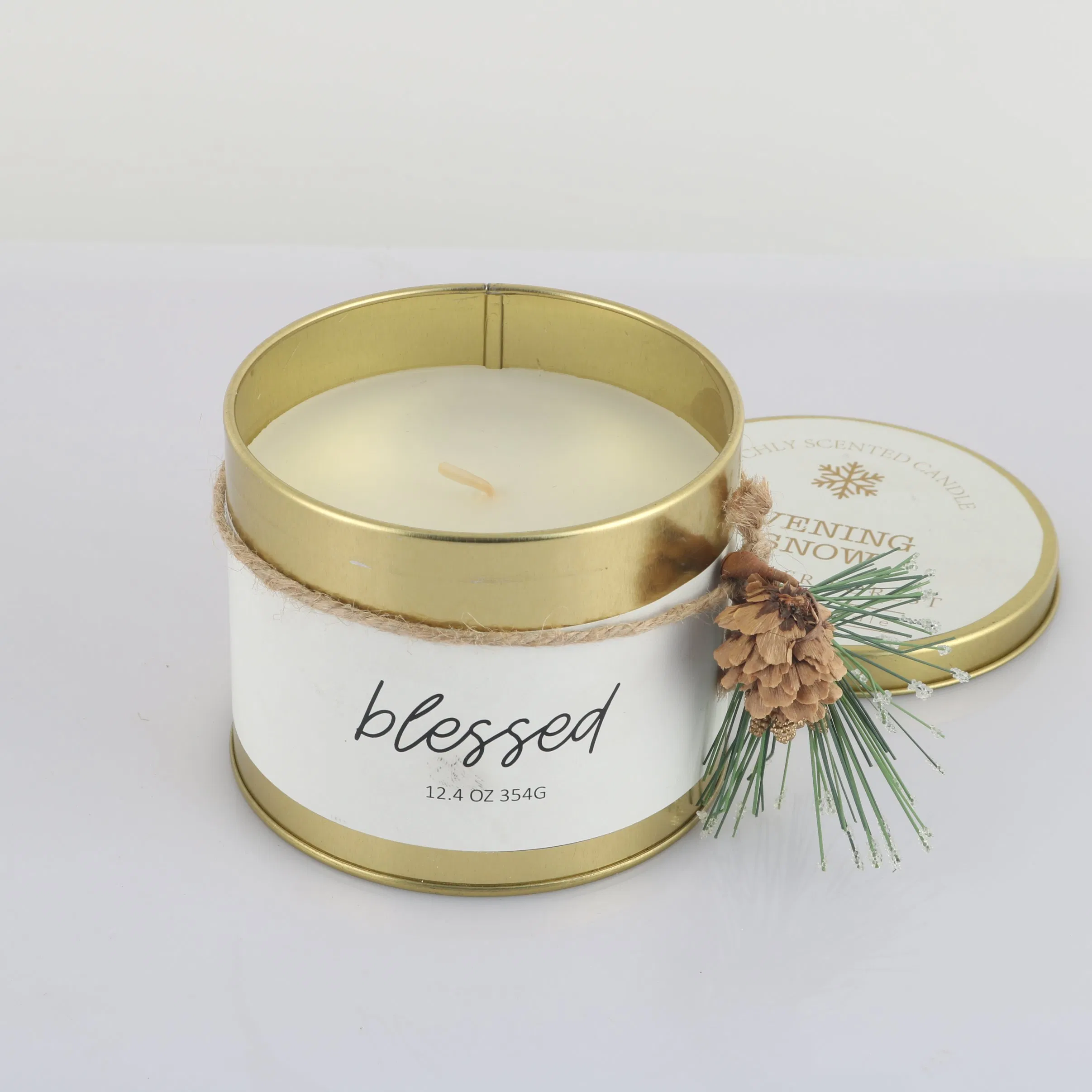 Handmade Tin Candle Gift Box with Aromatherapy Fragrances