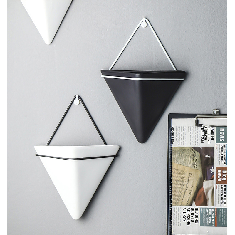 Triangle Wall Planter Geometric Hanging Succulent Planter Indoor Wall Decor Modern Esg11931