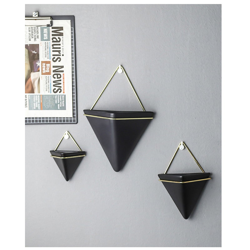 Triangle Wall Planter Geometric Hanging Succulent Planter Indoor Wall Decor Modern Esg11931
