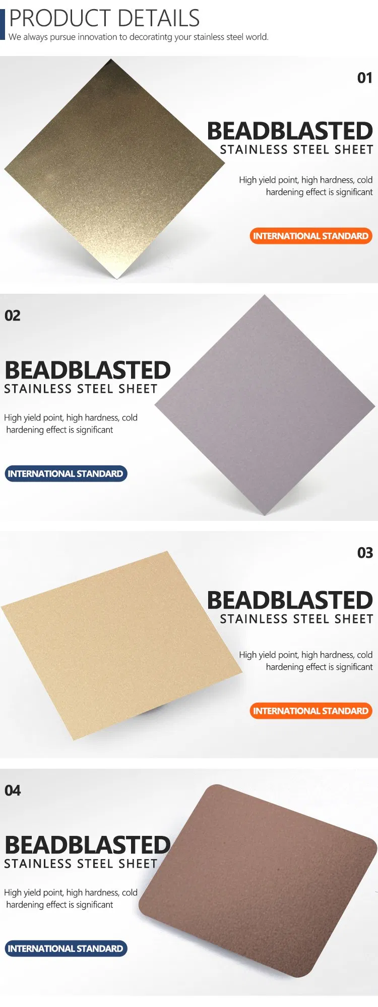 Bead Blasted Stainless Steel Plate 3