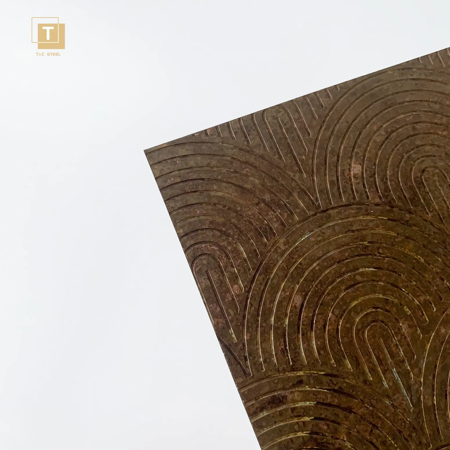 Inox Grade 201 304 4X8 Deep Etched Antique Bronze Color Decorative Stainless Steel Plate for Wall Cladding