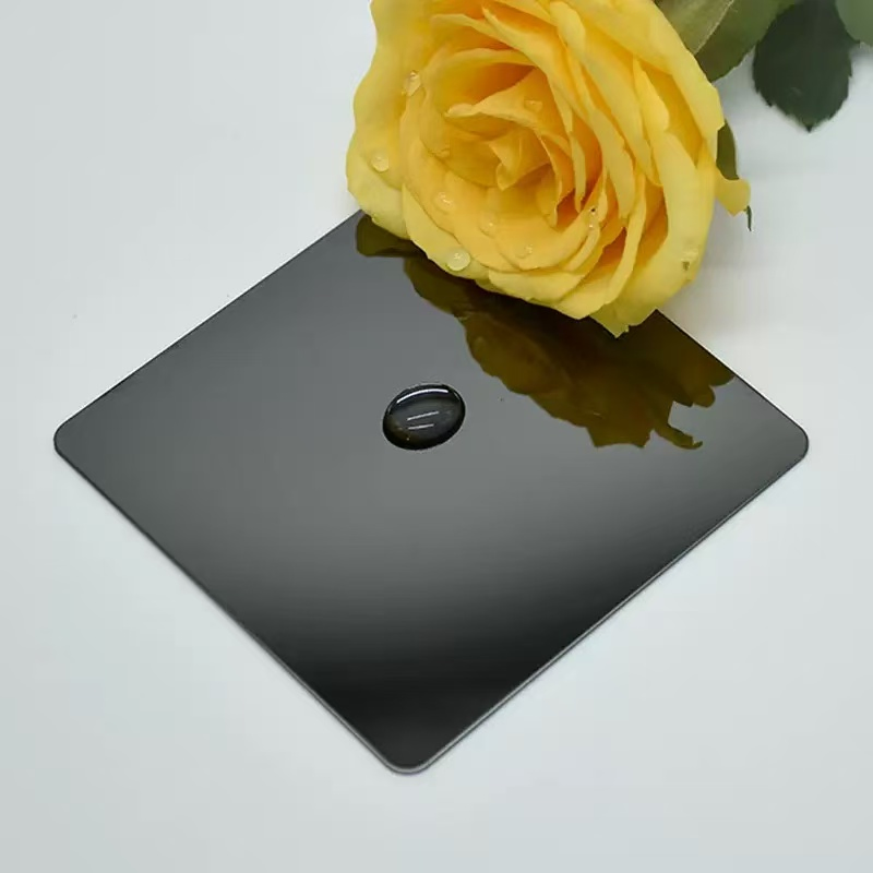 Exquisite Metal Plate Mirror Wall Panels 8K Titanium Black Decorative Panels 304 316 201 Grade Stainless Steel Plates