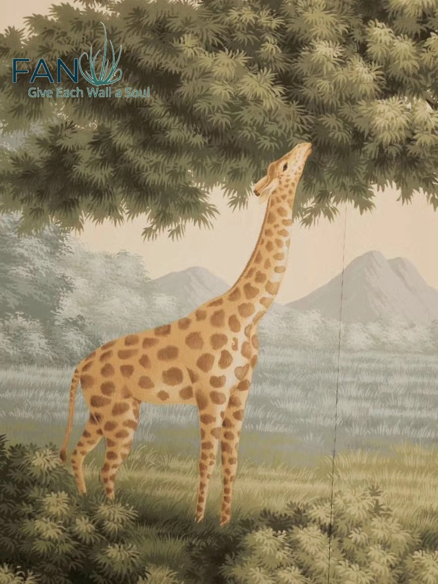 Zhenling Hand-Painted Nature Artwork Wallpapers for Staircase Wall Decoration